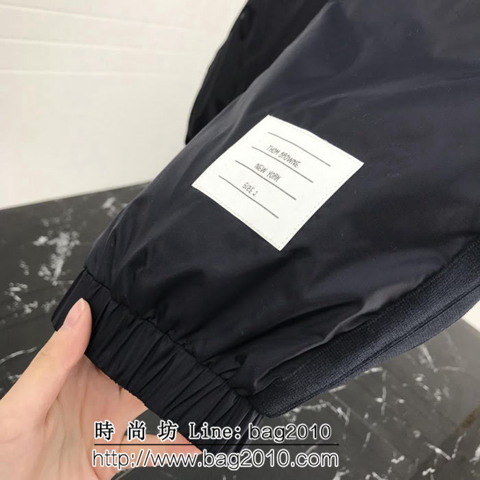 THOM BROWNE湯姆布朗 18ss冬季新款 藏藍色 保暖舒適 輕薄羽絨褲 ydi2043